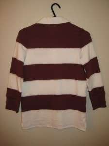 HARVARD UNIVERSITY Stripe Rugby Polo Shirt Boys S 8 10  