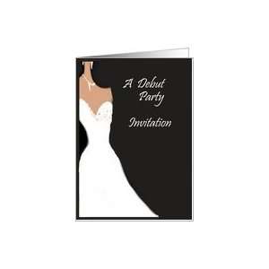  invitation debut party, black and white Card Health 