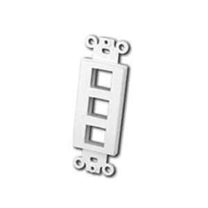   Style Multi Media Wall Plate Inserts 3 Port (Pack of 4) Electronics