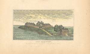 Fort Dearborn In 1812 Engraving Destroyed By Indians  