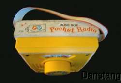 FISHER PRICE Music Box Pocket Radio Plays The Mulberry Bush  