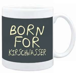    Mug Dark Silver  born for Kirschwasser  Drinks
