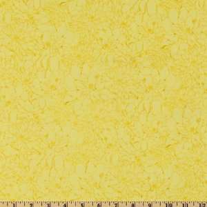  44 Wide Ashleighs Garden Tonal Floral Yellow Fabric By 