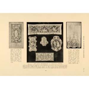  1918 Print Richelieu Linen Panel Embroidery Lace Design 