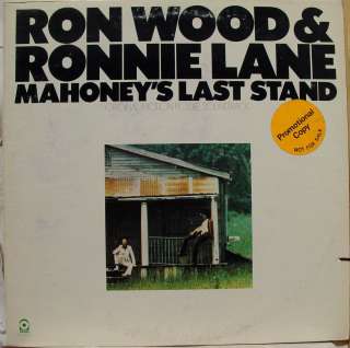 SOUNDTRACK RON WOOD & RONNIE LANE mahoneys last stand LP VG+ promo SD 