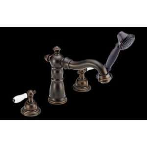  Delta T4755 RBLHP H612RB Victorian Roman Tub with Hand Shower 