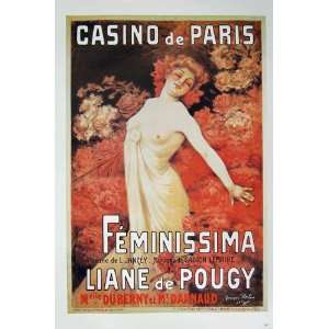   POSTER BERGERE PARIS MUSIC HALL LIANE POUGY DEMAY