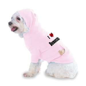  I Love/Heart Democrats Hooded (Hoody) T Shirt with pocket 