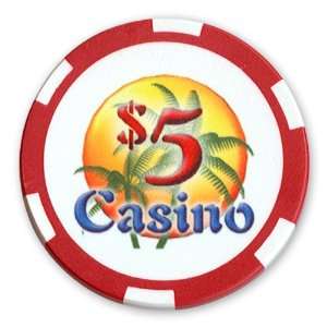  Poker Chips 10 Gram, Casino Quality, Denominated Oasis 