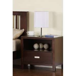  Night Stand with Open Cubbie in Medium Brown Finish