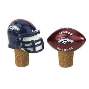  Set of 2 NFL Denver Broncos Wine Bottle Cork Stoppers 