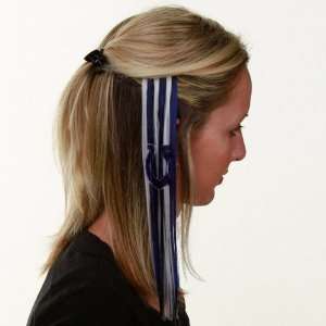   Royal Blue White Sports Extension Hair Clips 