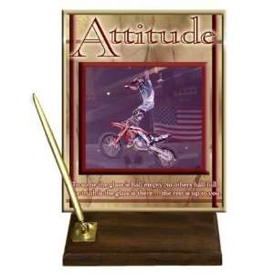 Attitude (X Games) Desktop Pen Set with 8 x 10 Gold Plate and Image