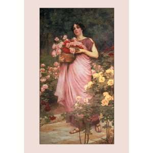 In a Garden of Roses 12x18 Giclee on canvas 