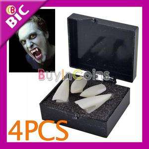 4PCS White Hot Fancy Vampire Denture Teeth Fangs Party Halloween 
