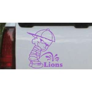 Pee On Lions Car Window Wall Laptop Decal Sticker    Purple 8in X 7 