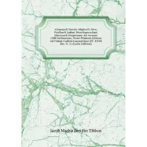   XVIII Sin. N. 1) (Latin Edition) Jacob Machir Ben Ibn Tibbon Books