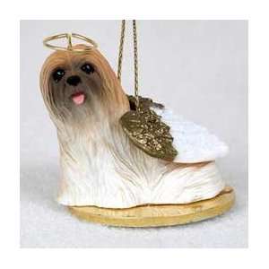  Lhasa Apso Angel Dog Ornament   Brown
