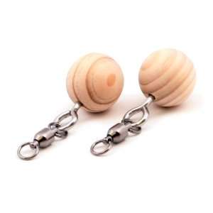  Pair of Wooden Ball Handles with Swivels Toys & Games