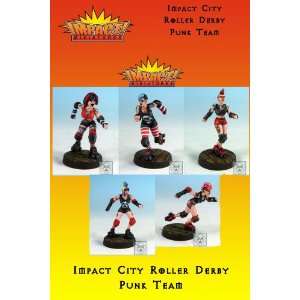 Impact City Roller Derby Miniatures Punk Team Toys 