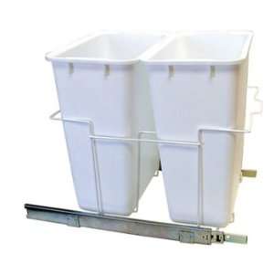  Amerock Double Bin Roll Out With 2 28 qt Baskets White 