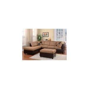  Comfort Living   Chocolate Sectional Set by Homelegance 