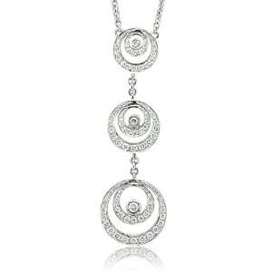   Diamond Circle Drop Pendant Necklace (GH, I1 I2, 0.51 carat) Diamond