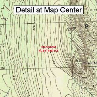 USGS Topographic Quadrangle Map   Bloomfield, Vermont (Folded 