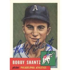  Bobby Shantz Autographed / Signed 1991 Topps 1953 Reprint 
