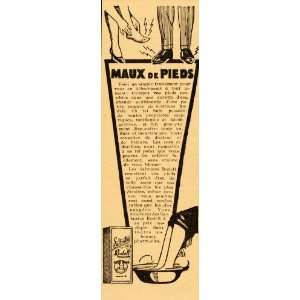  1926 Vintage French Ad Saltrates Rodell Foot Soak Bath 