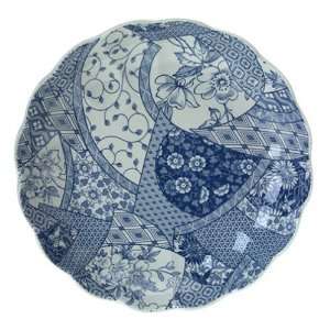   Medley Blue 8 Inch Round Fluted Dish 