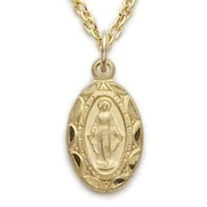 Gold Filled Baby Miraculous Medal Christian Jewelry Baptism Gifts Gift 