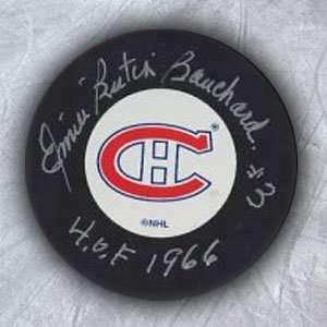  BUTCH BOUCHARD Montreal Canadiens SIGNED Hockey Puck 
