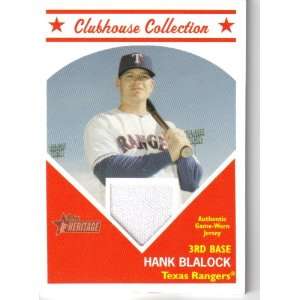  2008 Topps Heritage HANK BLALOCK CLUBHOUSE COLLECTION 