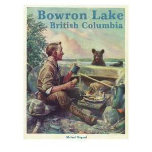 Bowron Lake, British Columbia   Camping Scene, c.2009 Premium Poster 