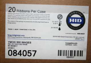 LOT 20 RIBBONS HID 84057 FARGO HDP5000 YMCKI COLOR RIBBON   CAN BE 