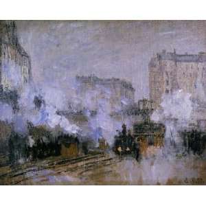   name Exterior of SaintLazare Station Arrival of a Train, by Monet