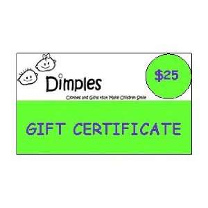  $25 Dimples Gift Certificate
