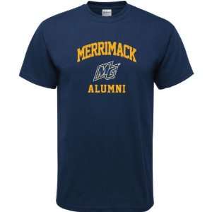  Merrimack Warriors Navy Alumni Arch T Shirt Sports 