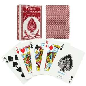  Grimaud Poker Size Playing Cards   Red