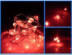 Mini BATTERY OPERATED 30 LED Red FAIRY LIGHTS waterproof String  