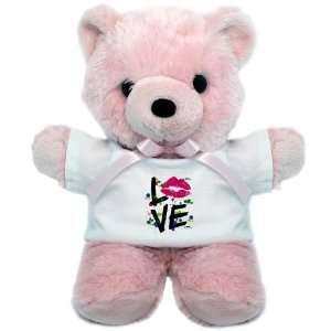  Teddy Bear Pink LOVE Lips   Peace Symbol 