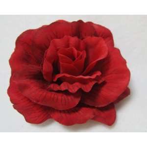  NEW Bright Red Rose Flower Hair Clip, Limited. Beauty
