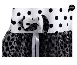   Yrs Sweet Black Kids Girls Leopard Print Bow Summer Dress Skirt 12025