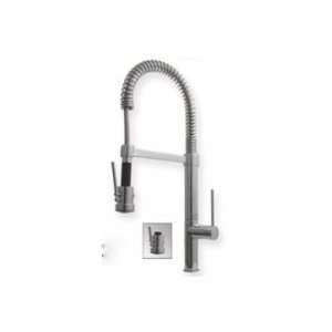  Whitehaus Commercial Single Hole Faucet with Flexible Spout & Pull 