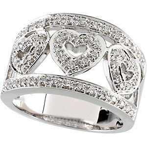 Endearing 0.50 Carat Total Weight Diamond Band set in 14 kt White Gold 