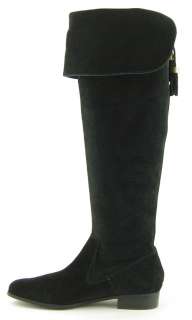 ENZO ANGIOLINI RANDIES Black Suede Womens Shoes Over The Knee Boots 6 
