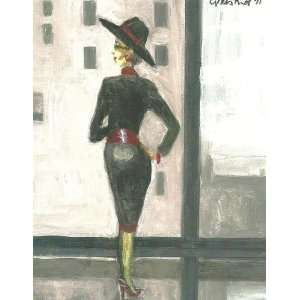   Harry Weisburd   11 Inches x 14 Inches   Woman in Black C Home