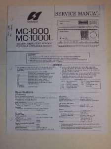 Sansui Service Manual~MC 1000/1000L CD Cassette Deck~Original  