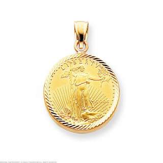 14K Yellow Gold Bezel for 1/4oz American Eagle Coin  